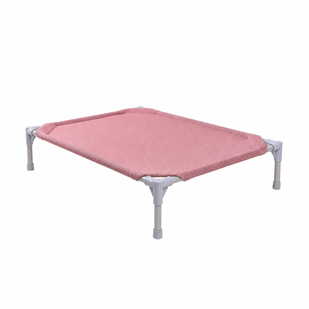 Elevated Dog Bed with Steel Frame and Breathable Fabric