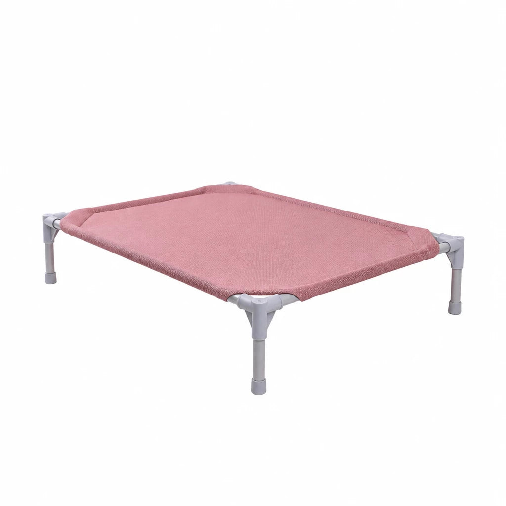 Elevated Dog Bed with Steel Frame and Breathable Fabric