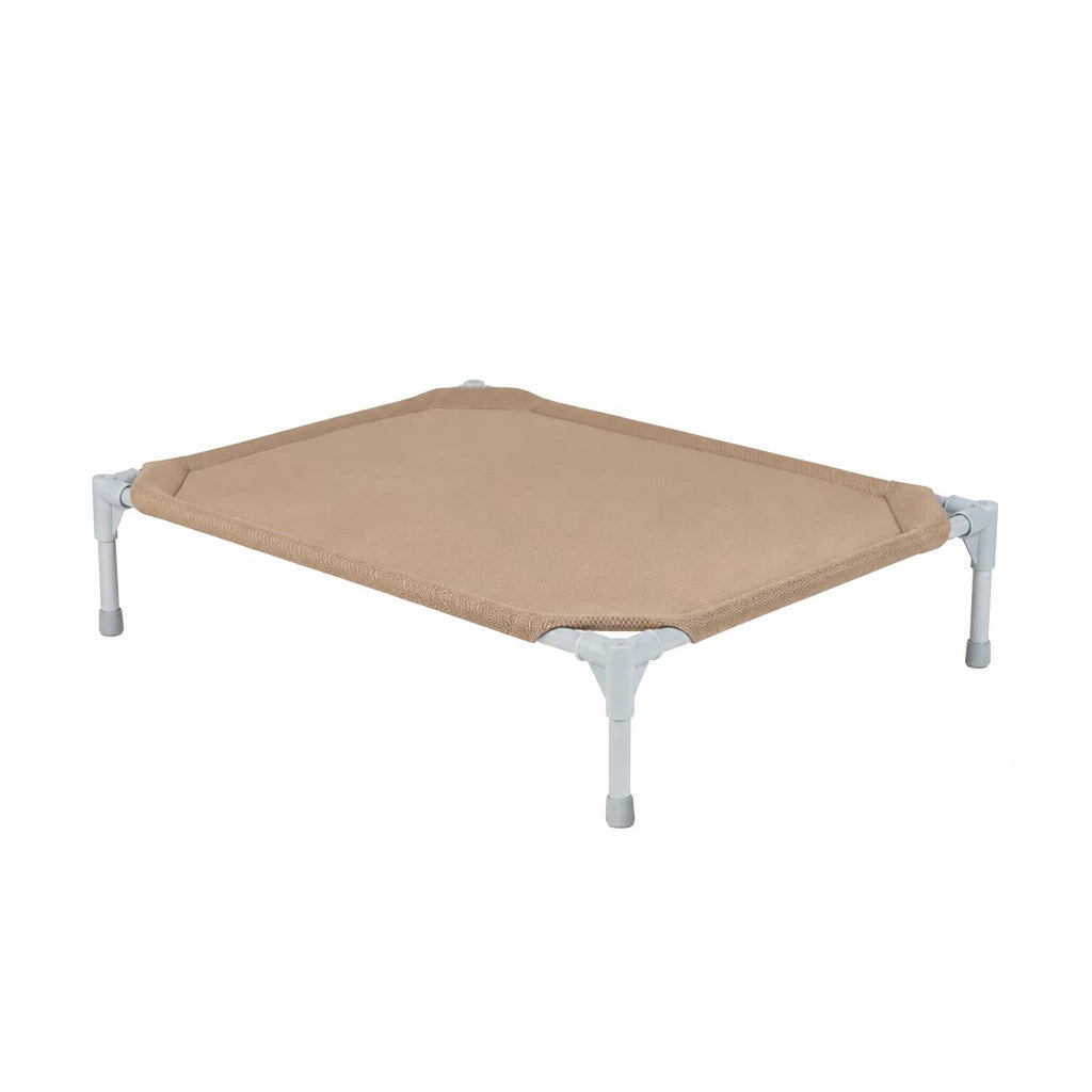 Elevated Dog Bed with Steel Frame and Breathable Fabric