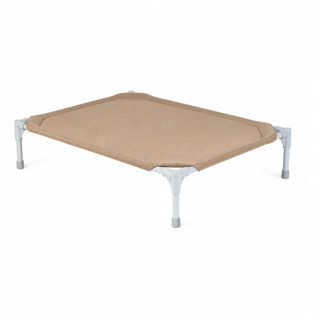Elevated Dog Bed with Steel Frame and Breathable Fabric