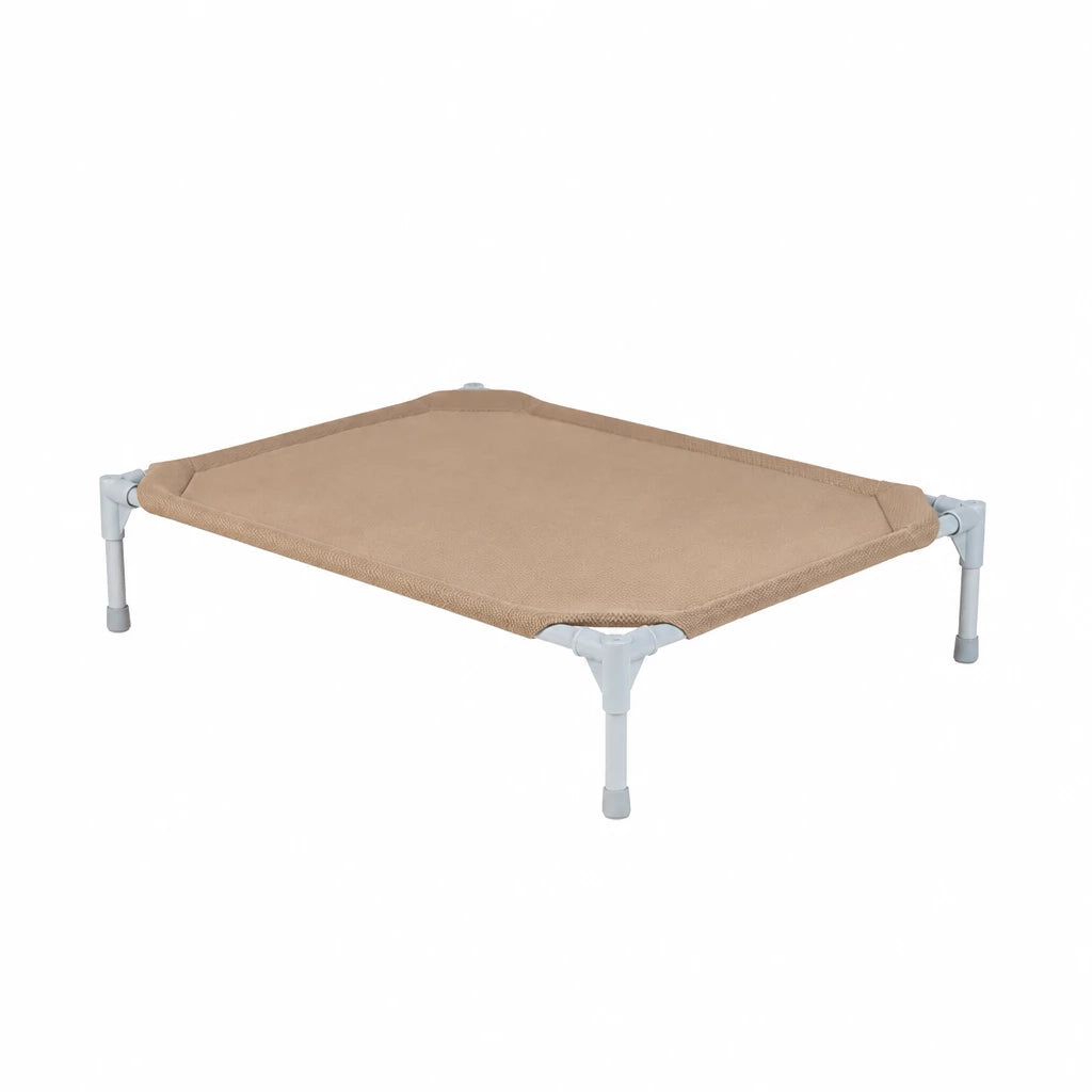 Elevated Dog Bed with Steel Frame and Breathable Fabric