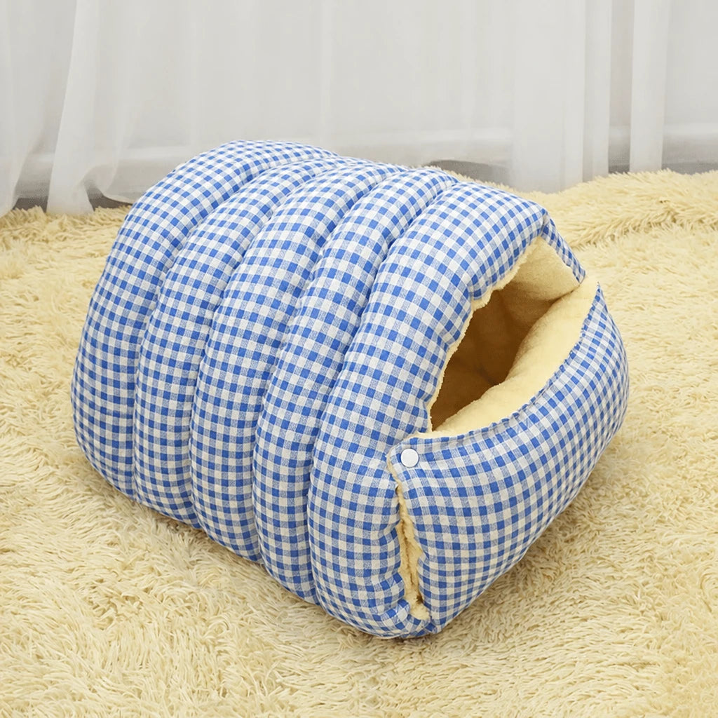 Enclosed Pet Bed with Open Entry for Cats and Small Dogs