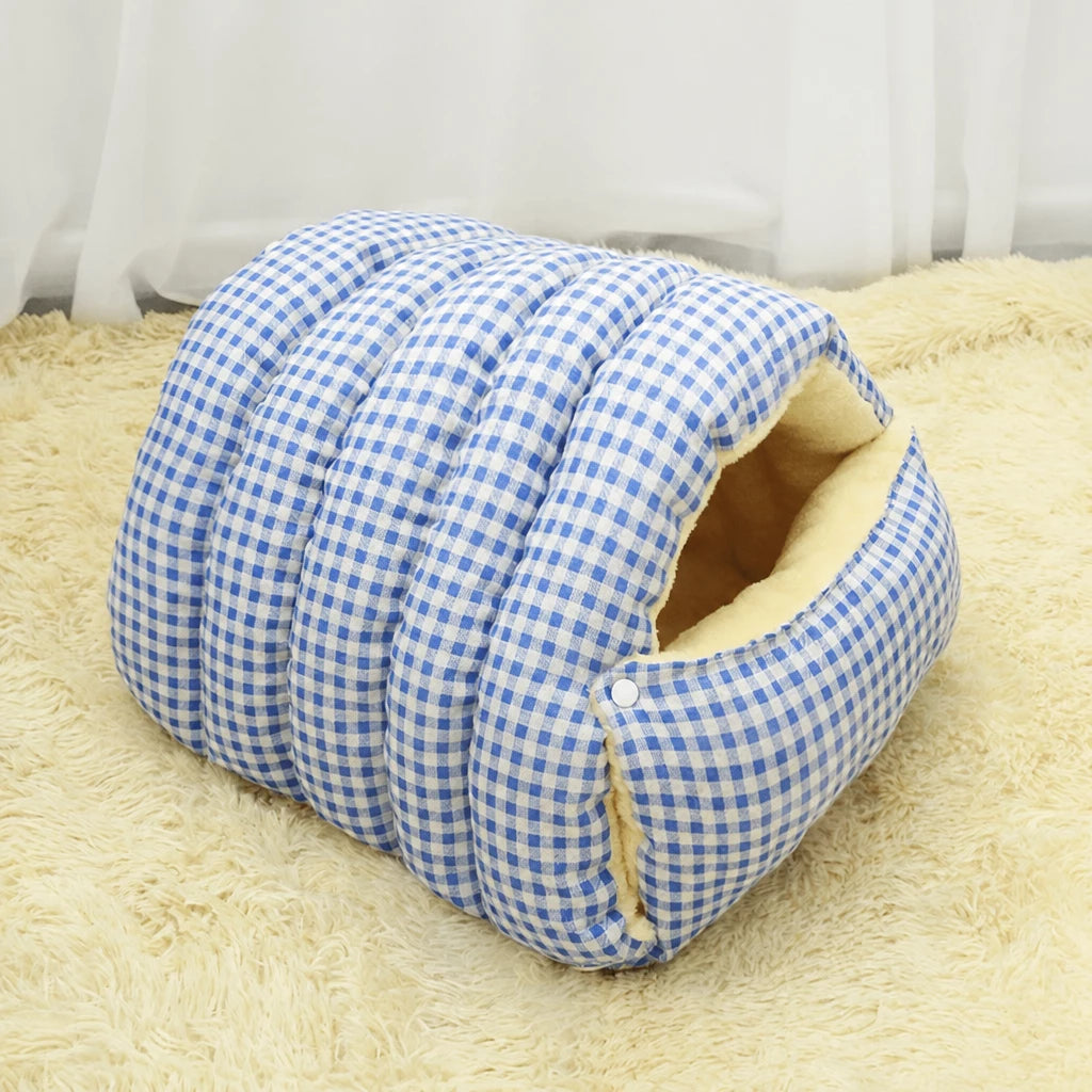 Enclosed Pet Bed with Open Entry for Cats and Small Dogs