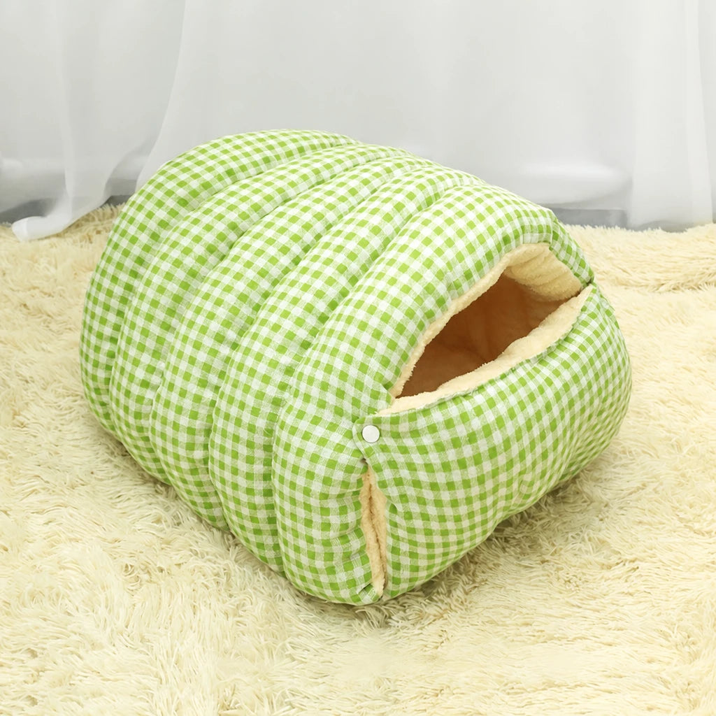 Enclosed Pet Bed with Open Entry for Cats and Small Dogs