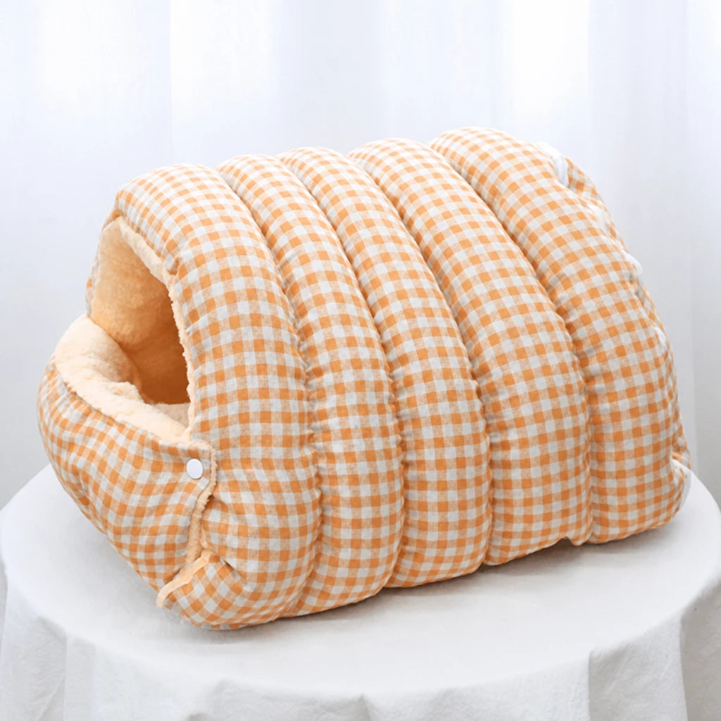 Enclosed Pet Bed with Open Entry for Cats and Small Dogs