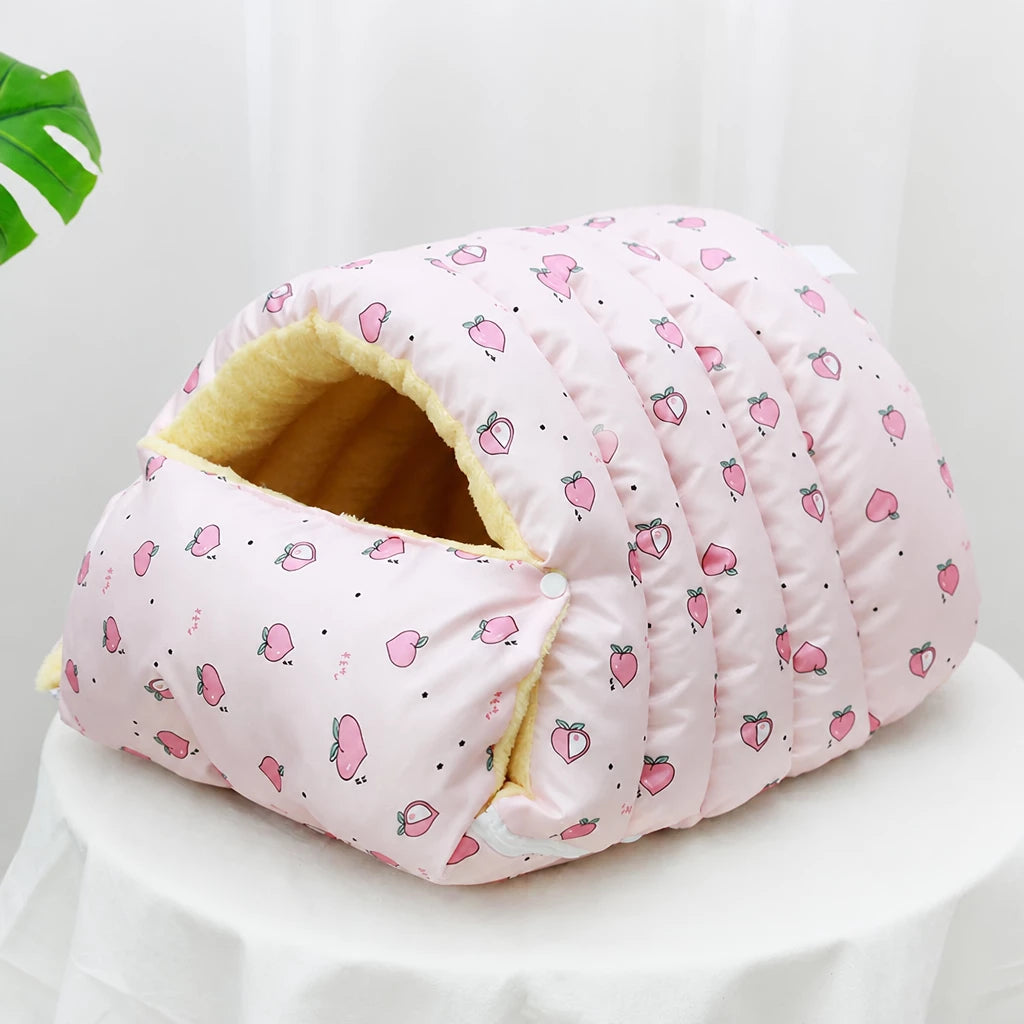 Enclosed Pet Bed with Open Entry for Cats and Small Dogs