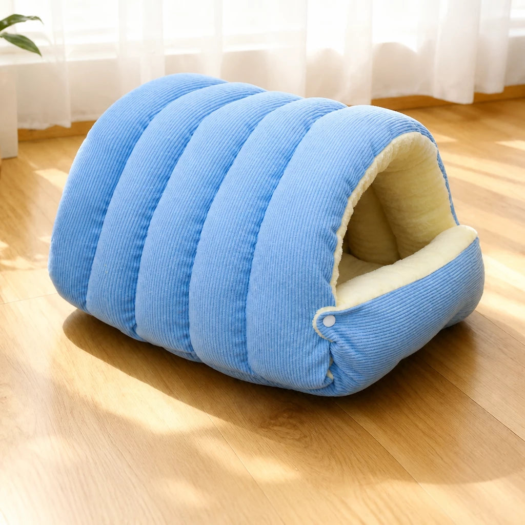 Semi-Enclosed EPE Foam Pet Bed for Cats and Small Dogs