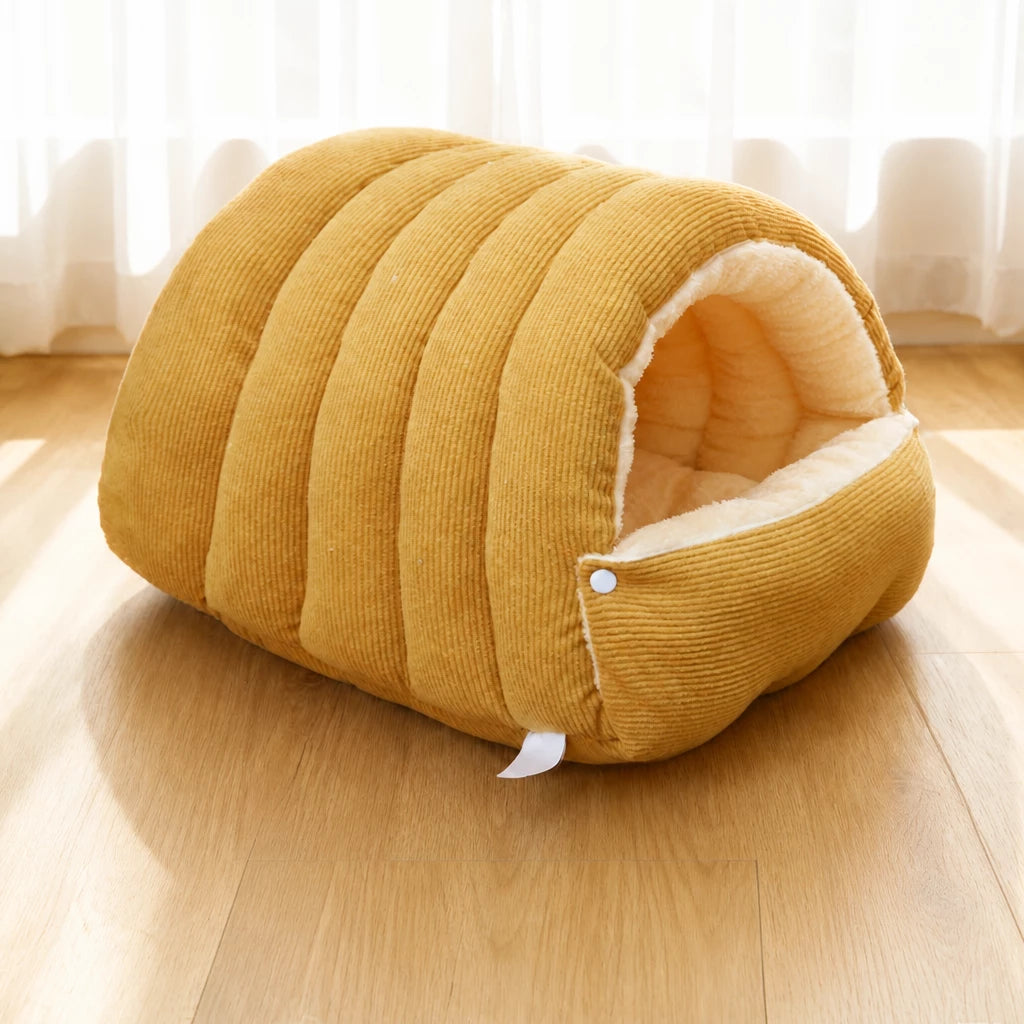 Semi-Enclosed EPE Foam Pet Bed for Cats and Small Dogs