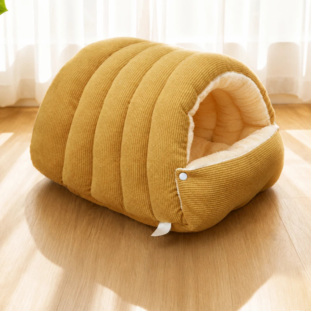 Semi-Enclosed EPE Foam Pet Bed for Cats and Small Dogs