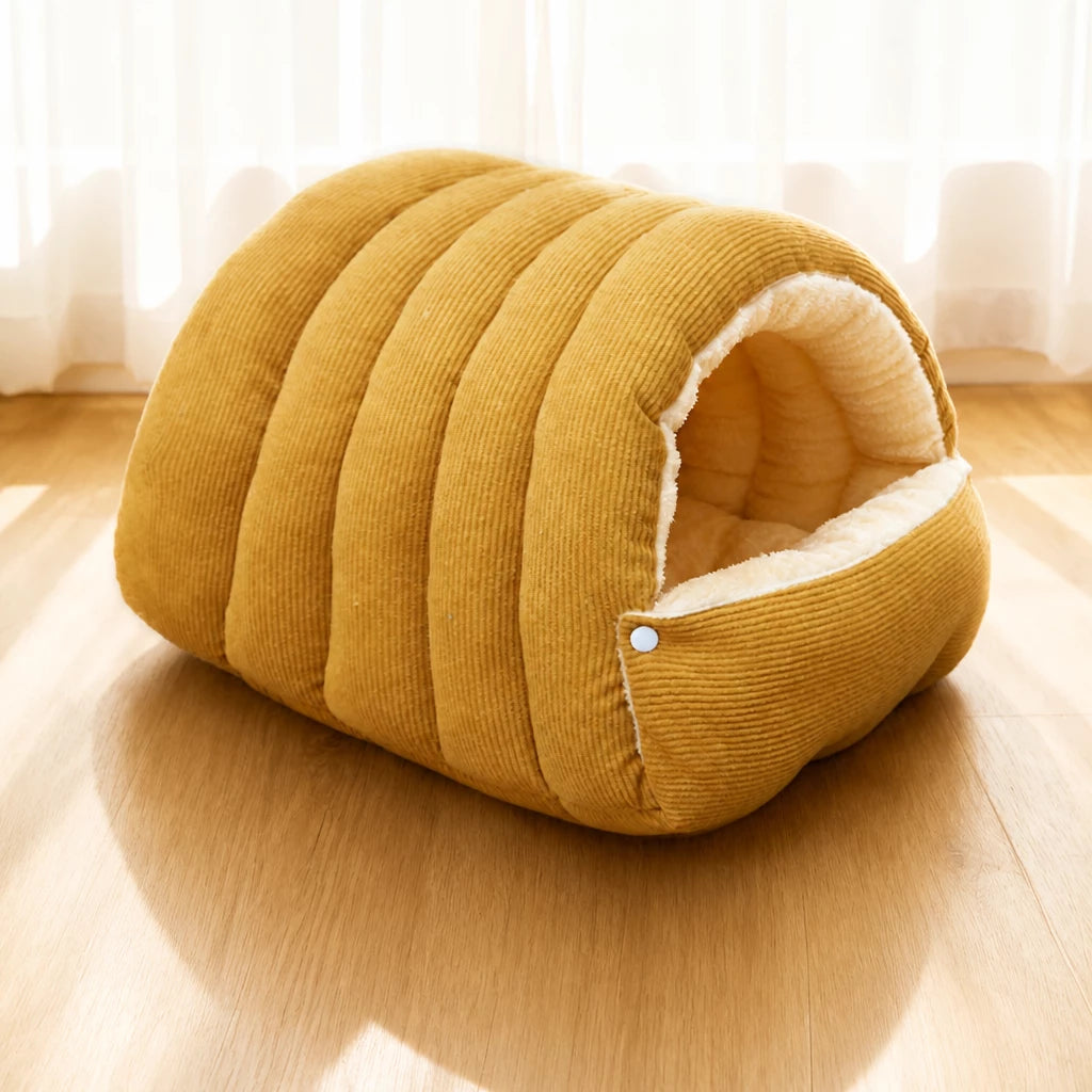 Semi-Enclosed EPE Foam Pet Bed for Cats and Small Dogs