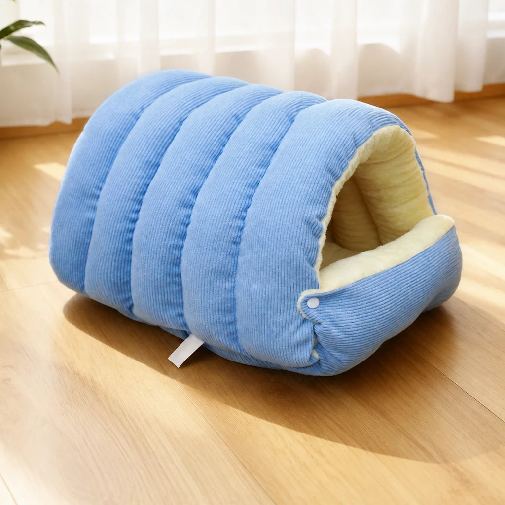 Semi-Enclosed EPE Foam Pet Bed for Cats and Small Dogs