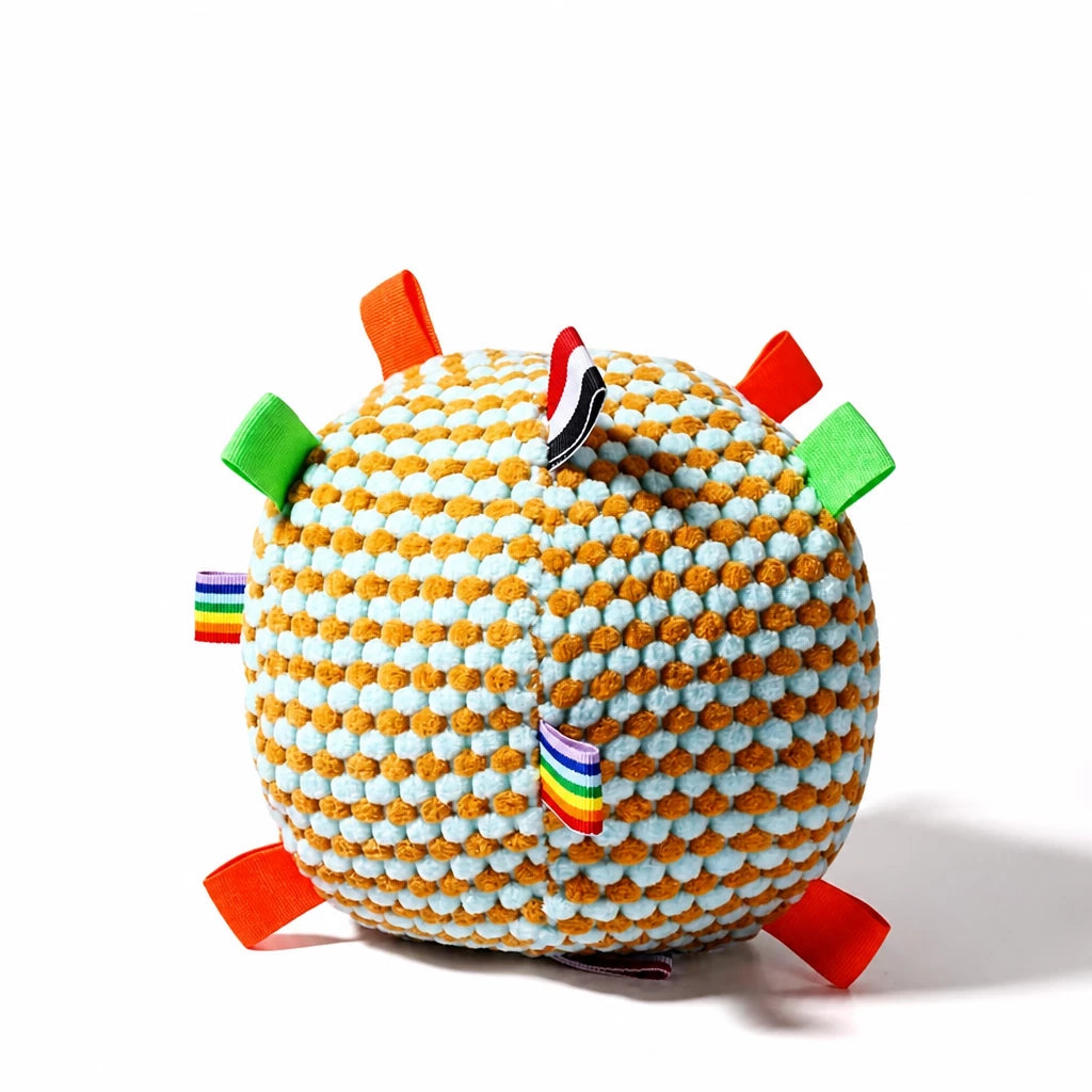 Squeaky Plush Ball Dog Toy