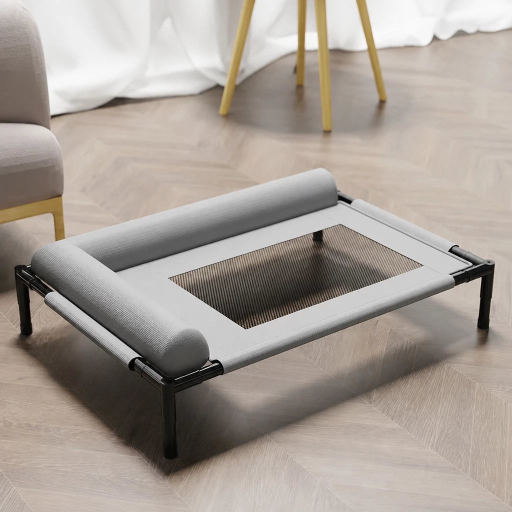 Portable Elevated Pet Cot for Dogs and Cats with Mesh Surface