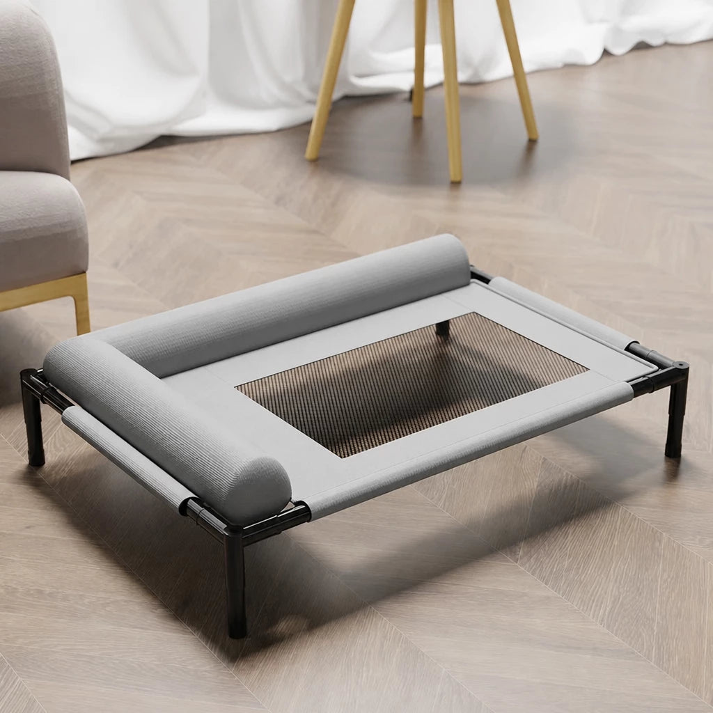 Portable Elevated Pet Cot for Dogs and Cats with Mesh Surface
