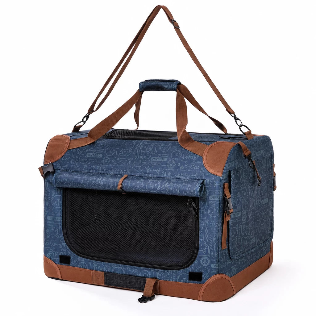 Large Foldable Pet Carrier for Cats and Dogs