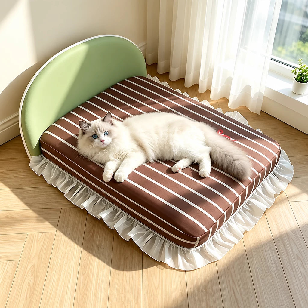Waterproof Pet Bed with Removable Cover and Pillow