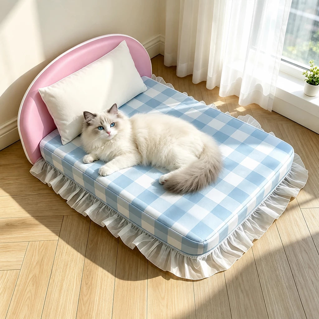Waterproof Pet Bed with Removable Cover and Pillow