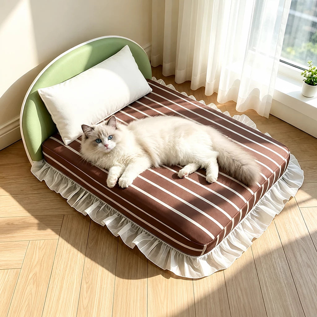 Waterproof Pet Bed with Removable Cover and Pillow