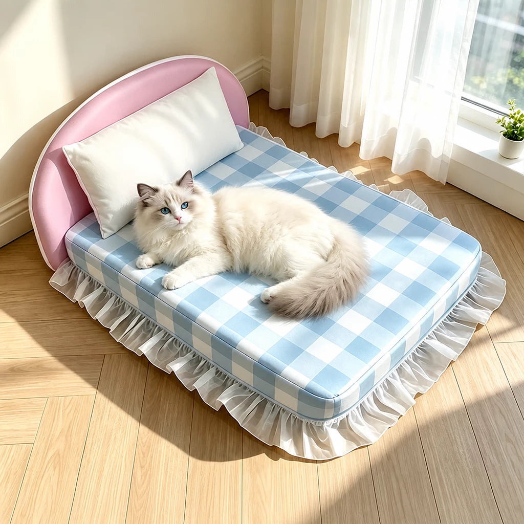 Waterproof Pet Bed with Removable Cover and Pillow