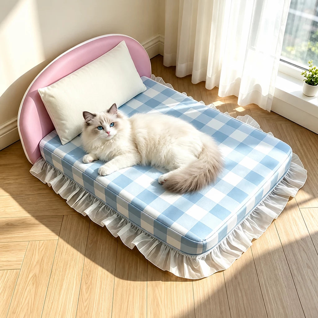Waterproof Pet Bed with Removable Cover and Pillow
