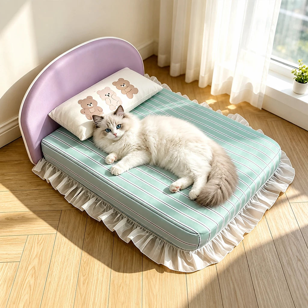 Waterproof Pet Bed with Removable Cover and Pillow