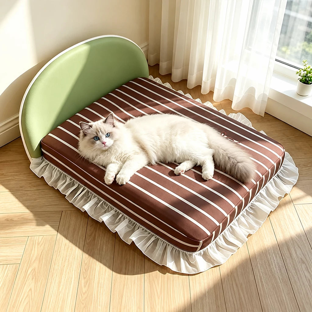 Waterproof Pet Bed with Removable Cover and Pillow