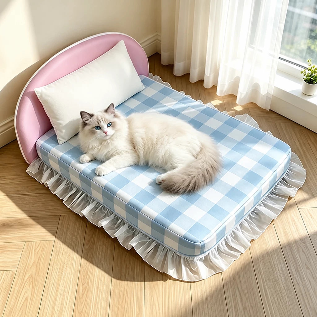 Waterproof Pet Bed with Removable Cover and Pillow