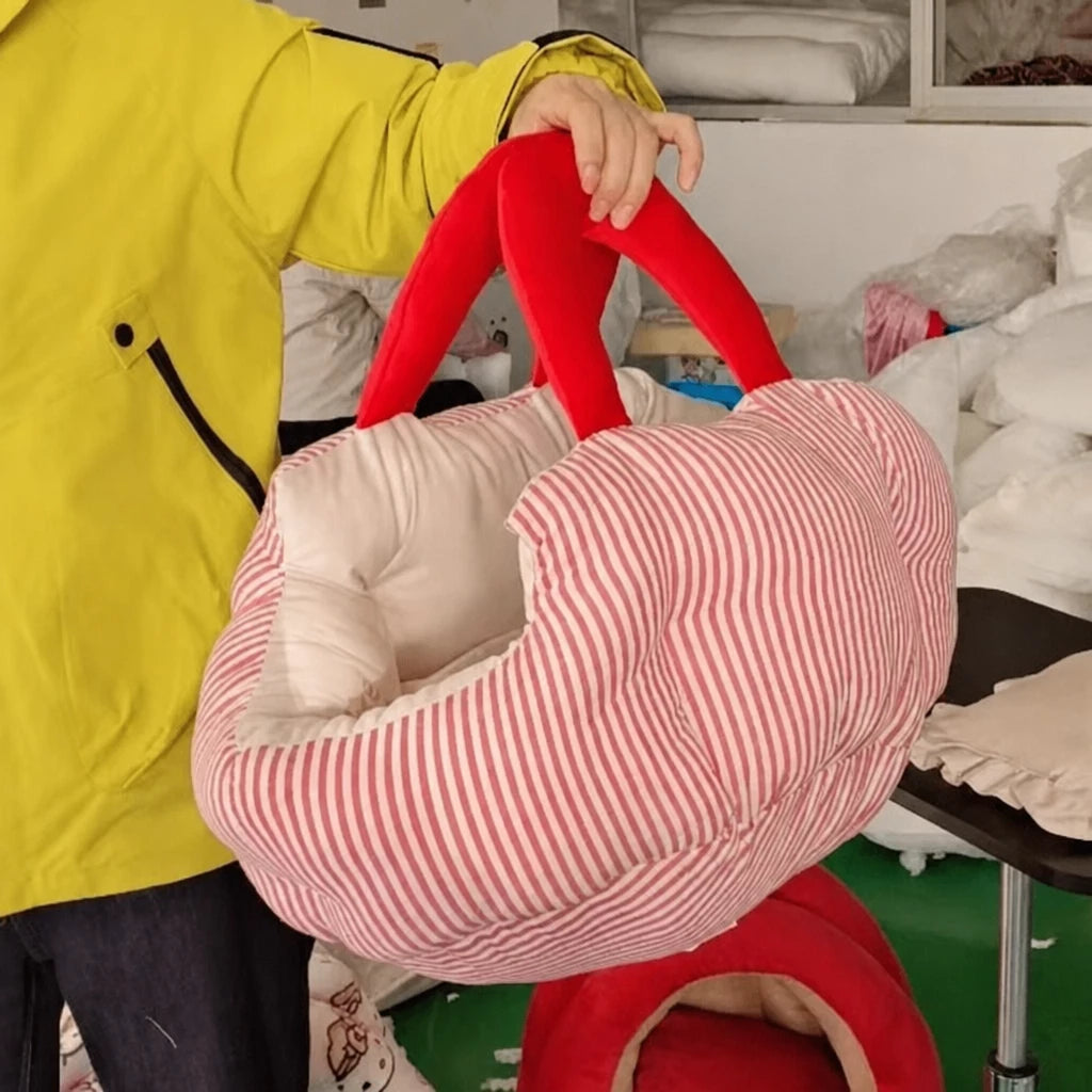 Portable Polyester Pet Bed with Carry Handle