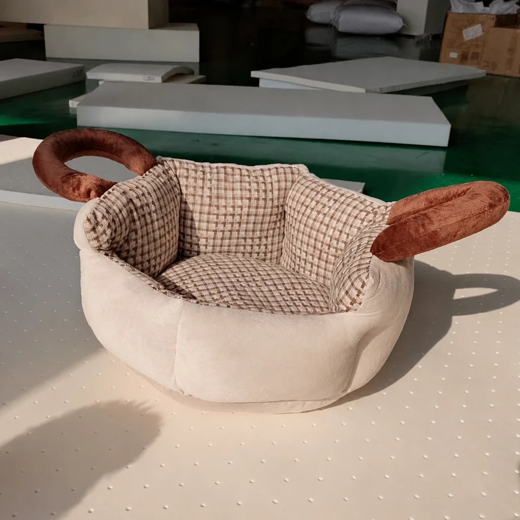 Portable Polyester Pet Bed with Carry Handle