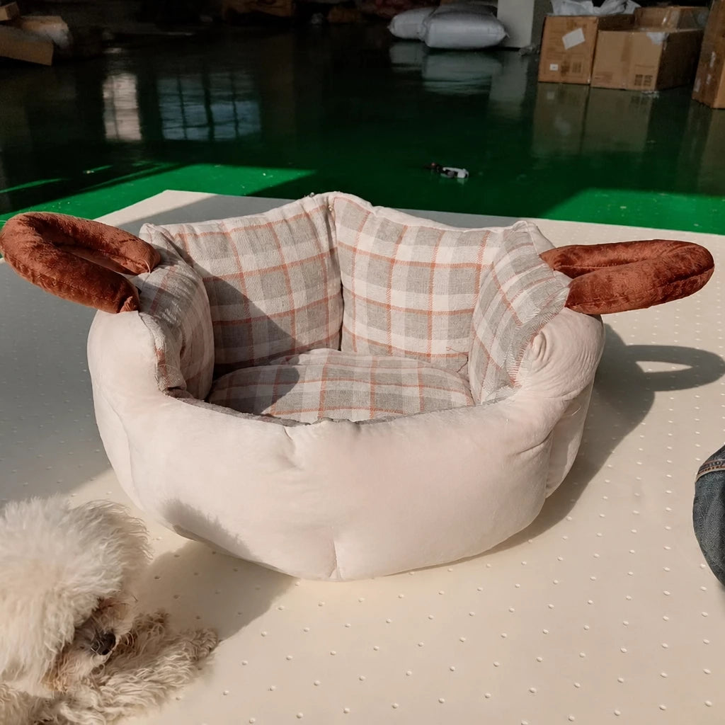 Portable Polyester Pet Bed with Carry Handle