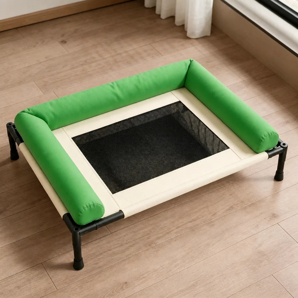 Elevated Pet Cot Bed with Removable Washable Cover