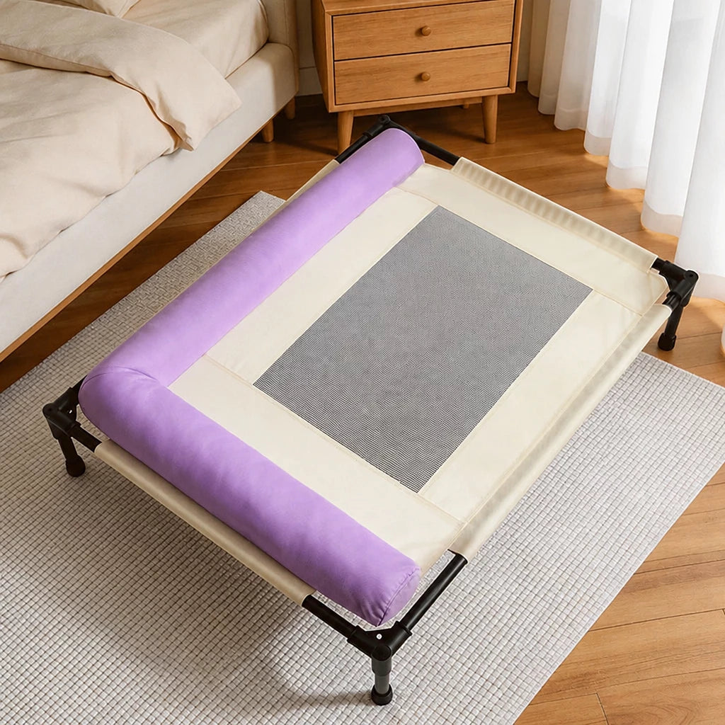 Elevated Pet Cot Bed with Removable Washable Cover