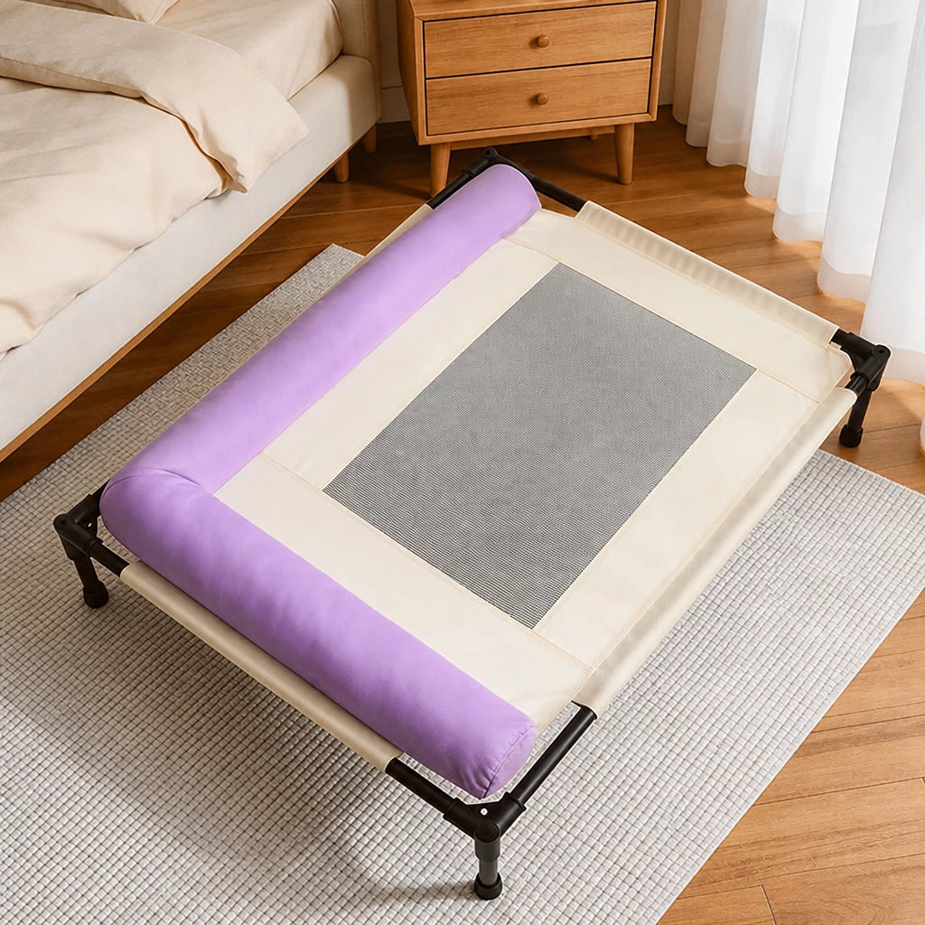 Elevated Pet Cot Bed with Removable Washable Cover