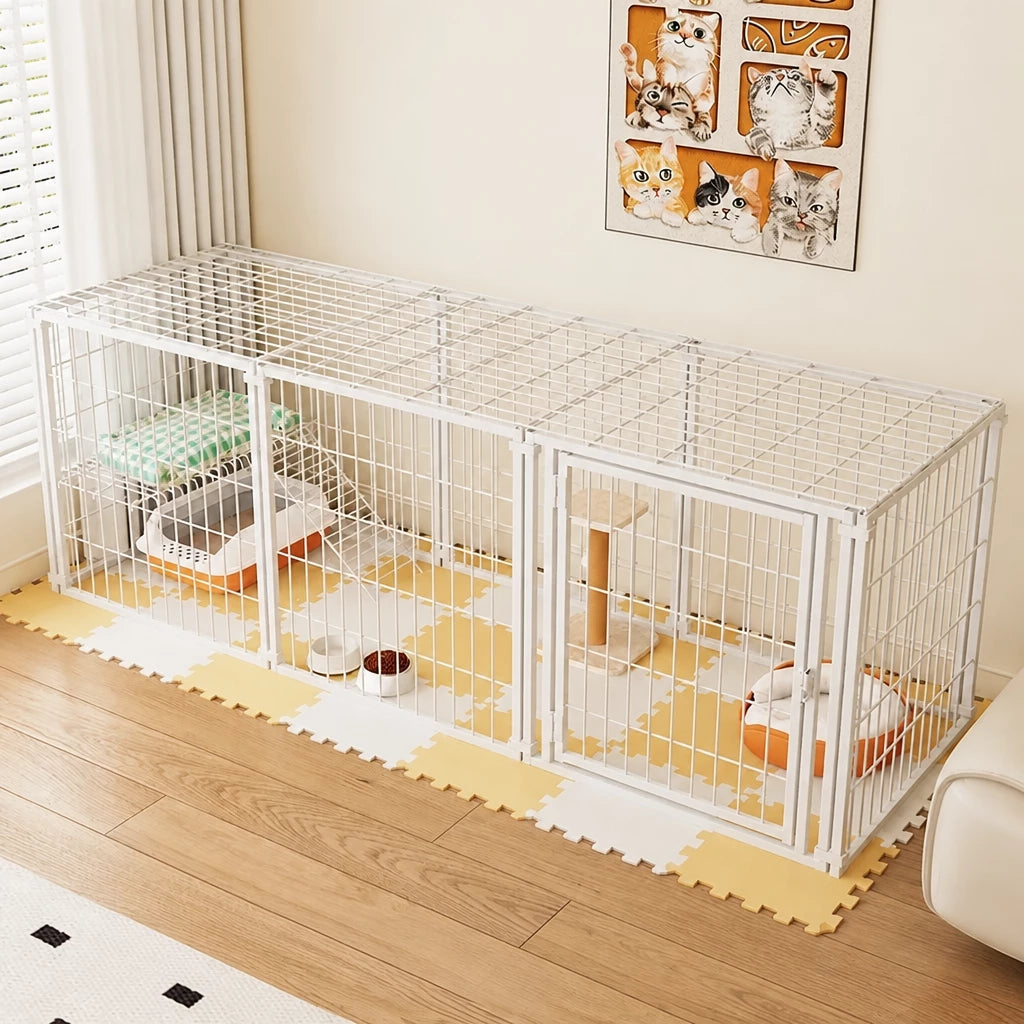 Covered Indoor Pet Playpen with Door