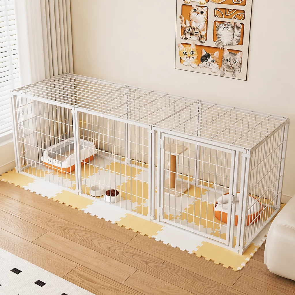 Covered Indoor Pet Playpen with Door