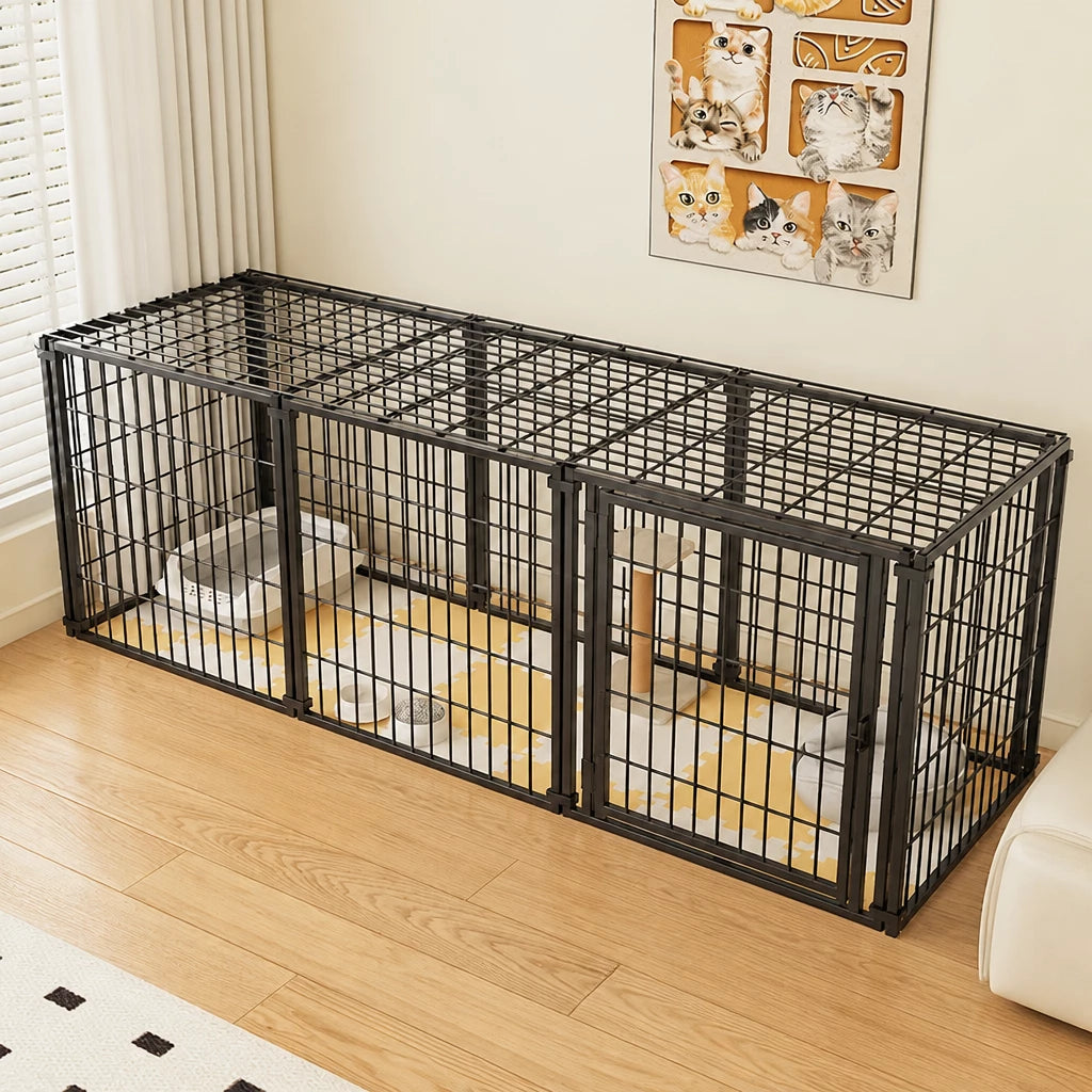 Covered Indoor Pet Playpen with Door