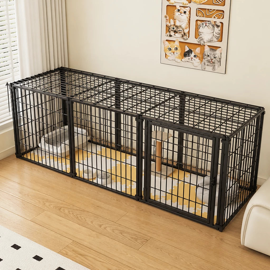 Covered Indoor Pet Playpen with Door