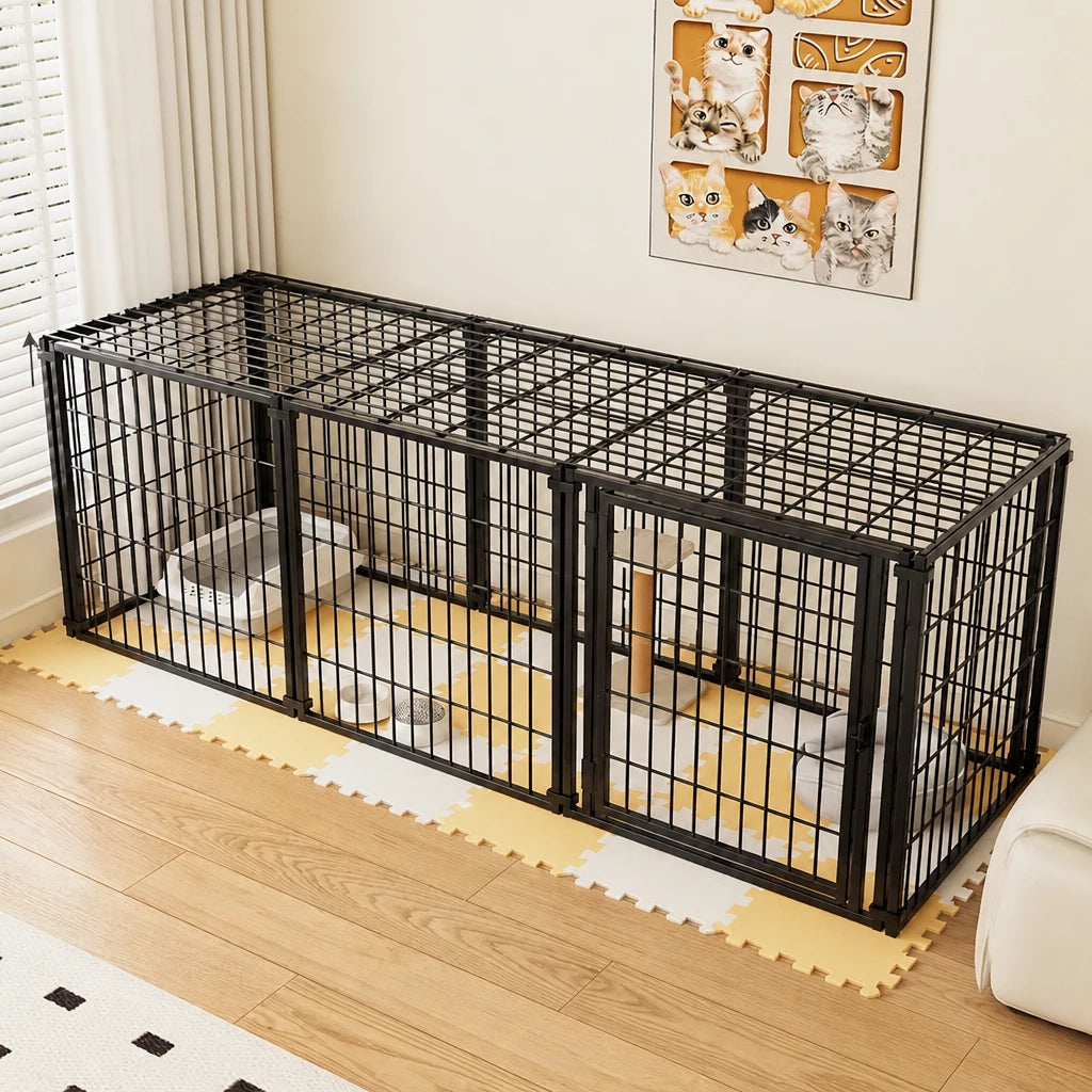 Covered Indoor Pet Playpen with Door