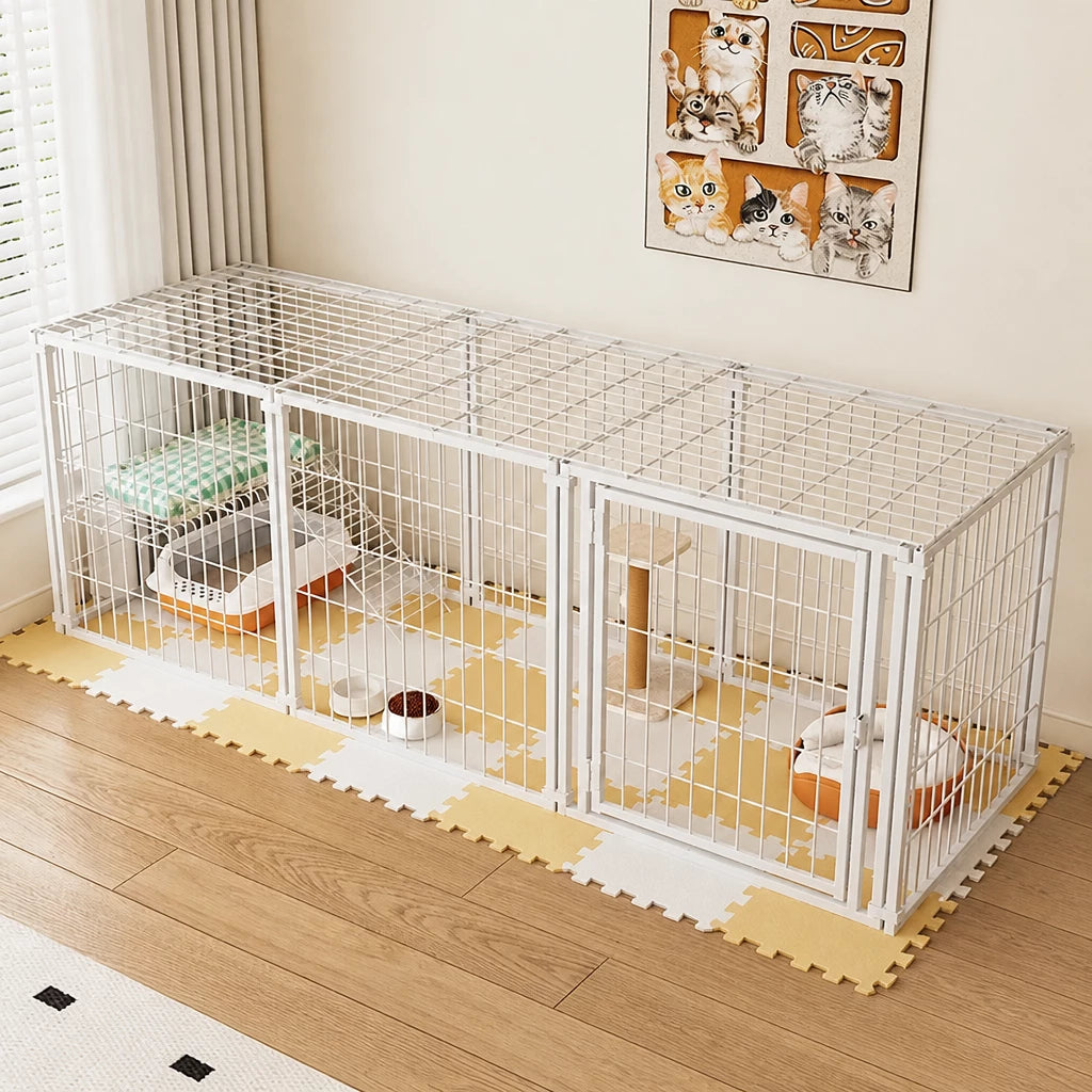 Covered Indoor Pet Playpen with Door