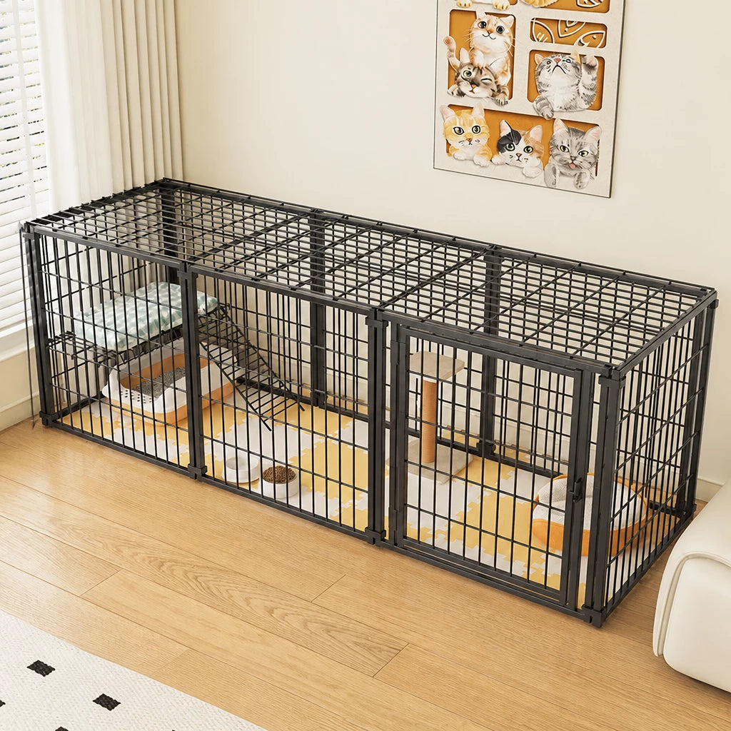 Covered Indoor Pet Playpen with Door