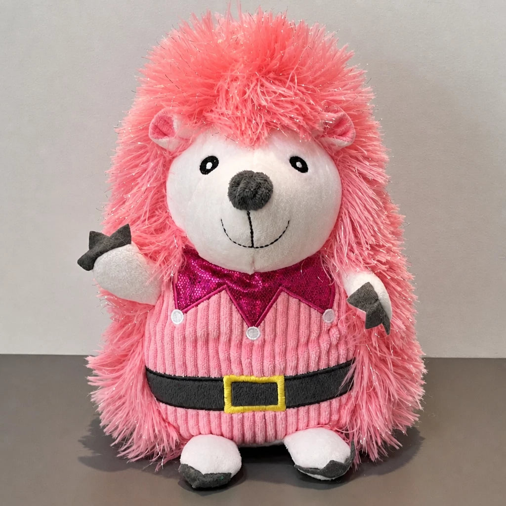 Plush Dog Toys with Squeakers and Crinkle Details