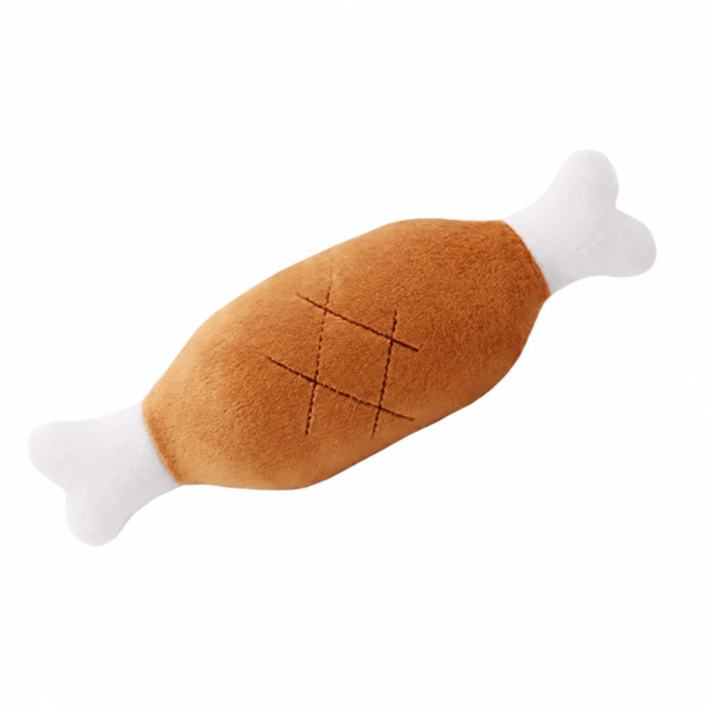 Plush Squeaky Chicken Leg Dog Toy