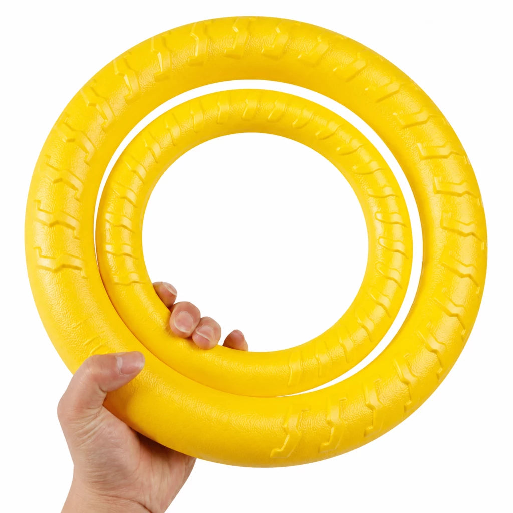 Interactive Dog Toy with Flying Disc, Tug Ring & Floating Ball