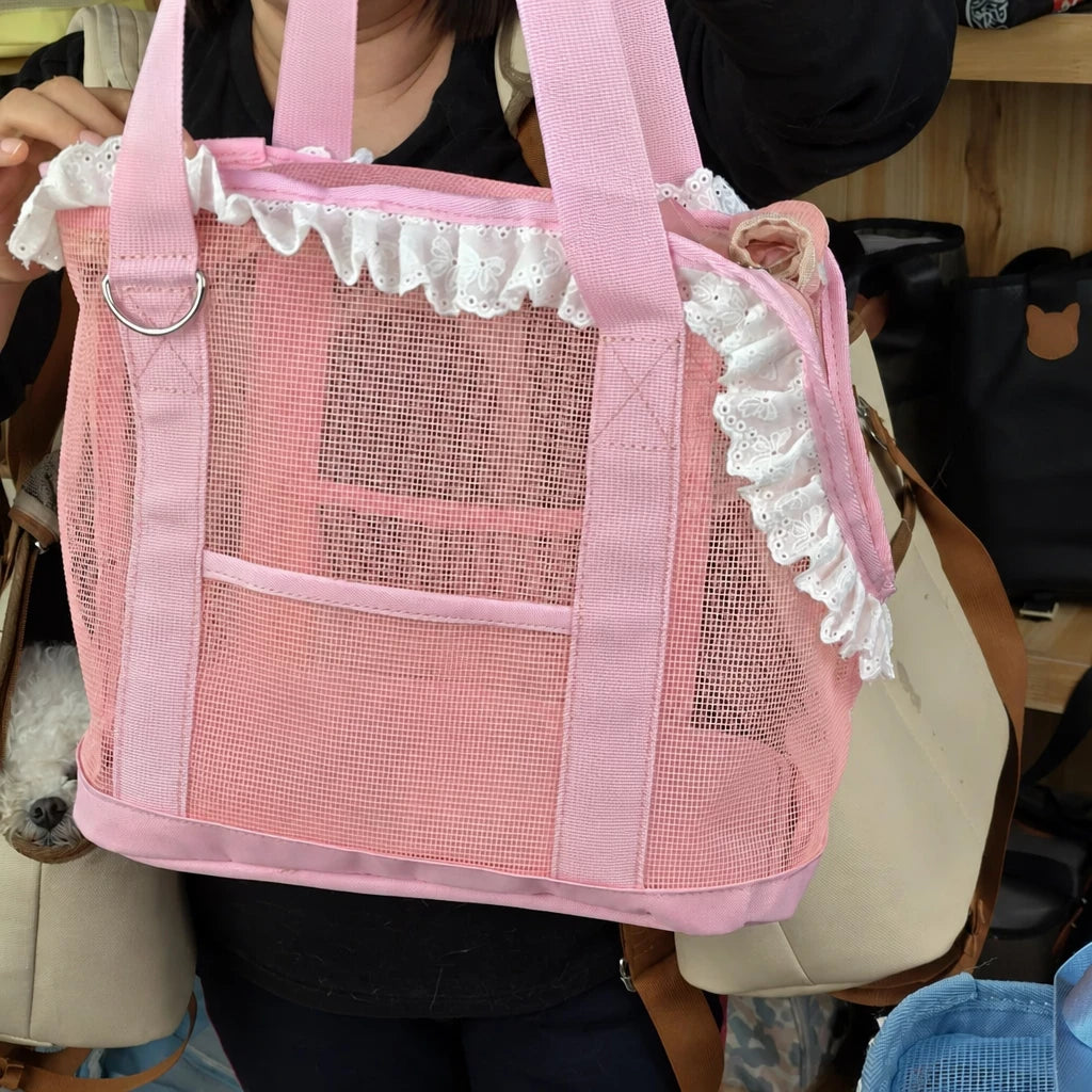 Mesh Crossbody Pet Carrier