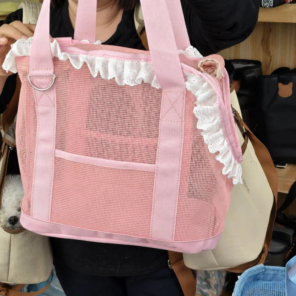 Mesh Crossbody Pet Carrier