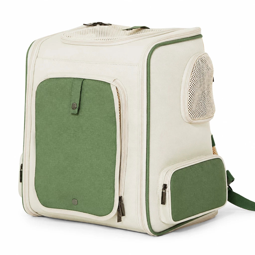 Canvas Pet Carrier Backpack for Cats and Small Dogs