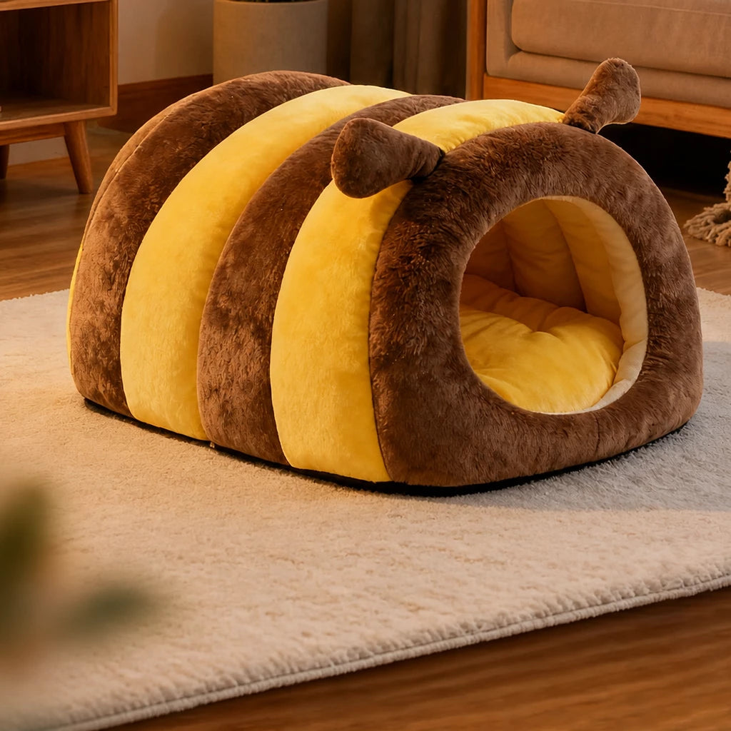 Enclosed Tent-Style Pet Bed for Cats and Small Dogs