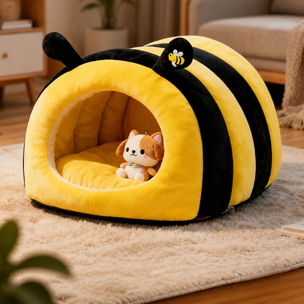 Enclosed Tent-Style Pet Bed for Cats and Small Dogs