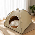 Semi-Enclosed Tent-Style Pet Bed for Cats and Dogs