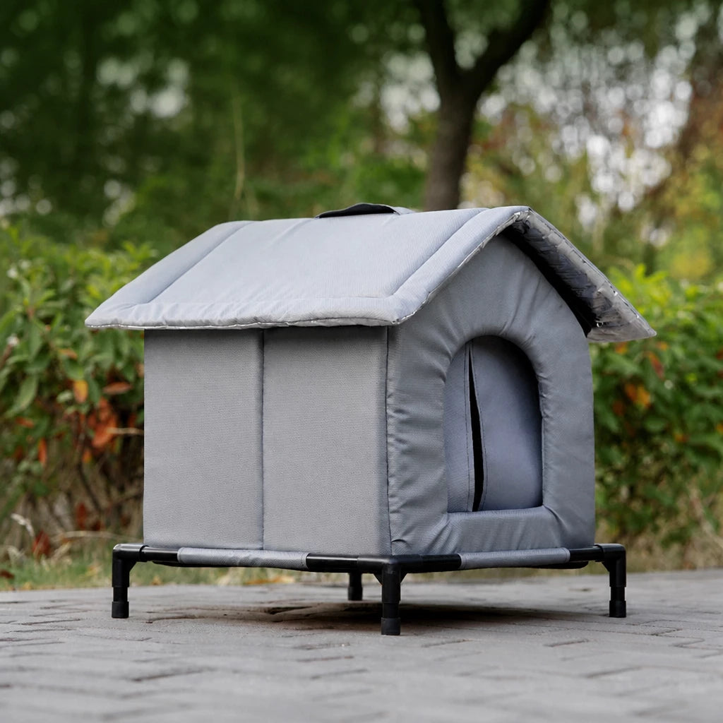 Outdoor Enclosed Pet Shelter for Cats and Dogs